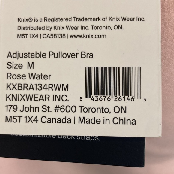 Knix Revolution Adjustable Pullover Bra Sz M Rose Water Baby Pink Everyday Bra - Picture 8 of 15